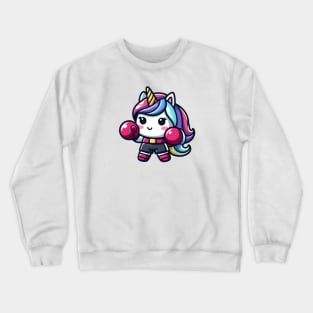 Boxing Unicorn Olympics 🥊🦄 - Knockout Cuteness! Crewneck Sweatshirt